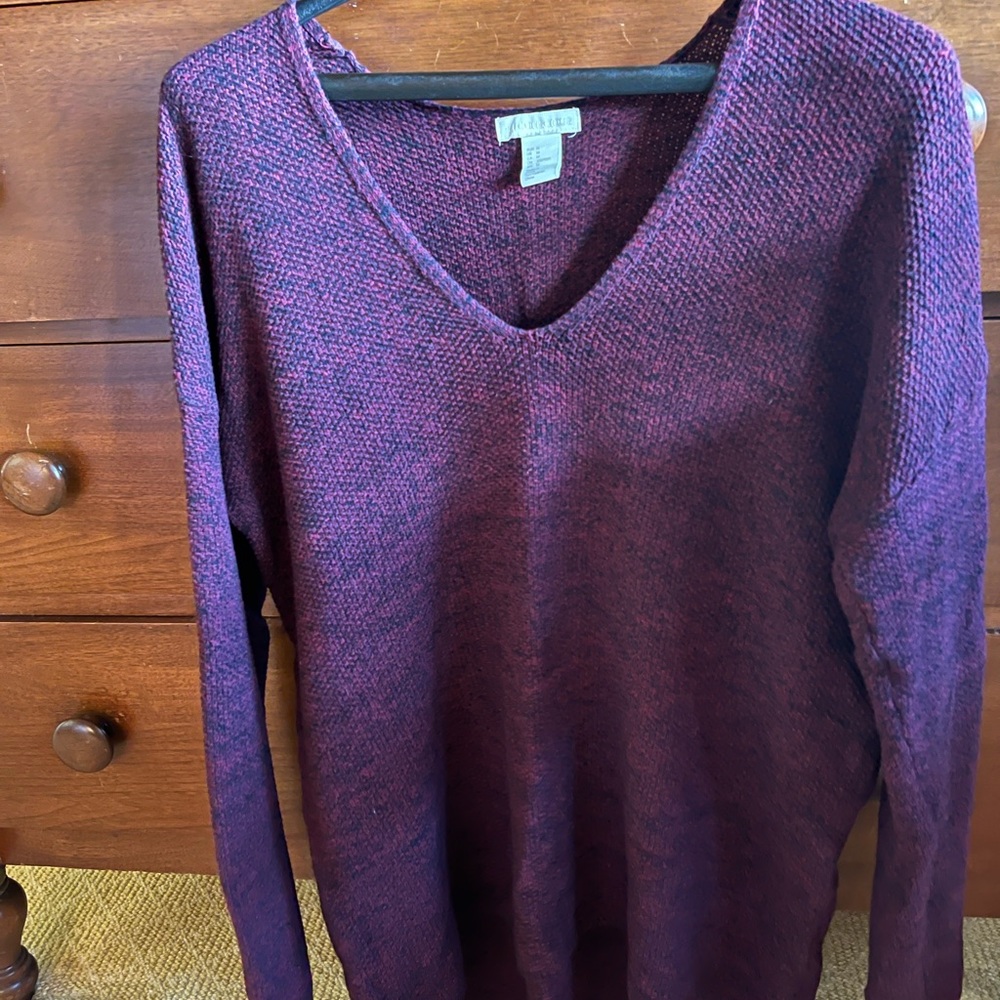 Maroon and black sweater